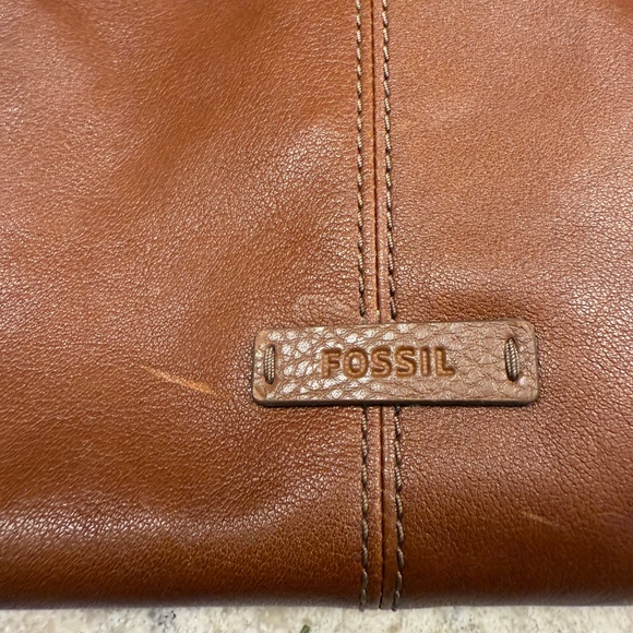 Fossil Felicity Crossbody Brown Leather bag adjustable strap -cp - Picture 4 of 8